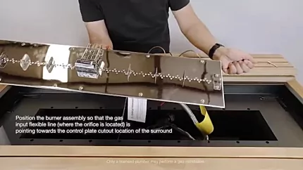 How to Assemble and Operate your Gas Fireplace? 1 Installing the metal tray into the surroundunit