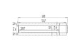 Flex 122PN.BXR Peninsula - Technical Drawing / Front by EcoSmart Fire
