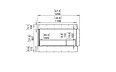 Flex 42LC Left Corner - Technical Drawing / Front by EcoSmart Fire