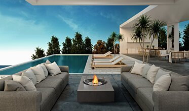 Poolside - Residential fireplaces