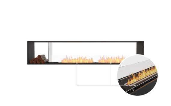 Flex 104DB.BX1 Double Sided - Ethanol - Black / Black / Installed View by EcoSmart Fire