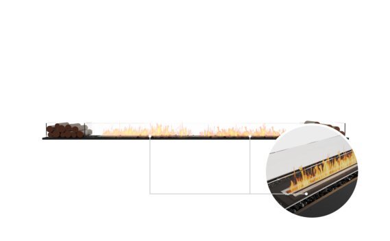 Flex 140BN.BX2 Bench - Ethanol - Black / Black / Installed View by EcoSmart Fire