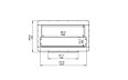 Firebox 1000SS Single Sided Fireplace - Technical Drawing / Front by EcoSmart Fire