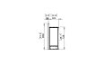 Firebox 1400CV Curved Fireplace - Technical Drawing / Side by EcoSmart Fire