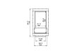 Firebox 450SS Single Sided Fireplace - Technical Drawing / Front by EcoSmart Fire