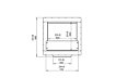 Firebox 650SS Single Sided Fireplace - Technical Drawing / Front by EcoSmart Fire