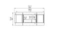 Flex 68RC.BX2 Right Corner - Technical Drawing / Front by EcoSmart Fire