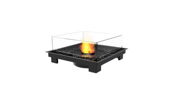 Square 22 Fire Pit Kit - Ethanol - Black / Black by EcoSmart Fire