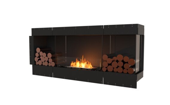 Flex 68RC.BX2 Right Corner - Ethanol / Black / Uninstalled view - Logs not included by EcoSmart Fire