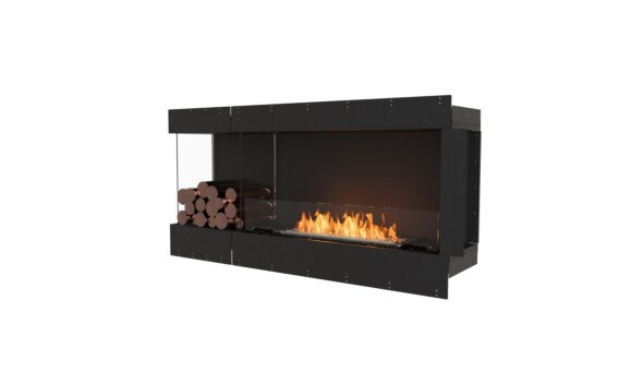 Flex 60LC.BXL Left Corner - Ethanol / Black / Uninstalled view - Logs not included by EcoSmart Fire