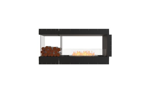 Flex 60PN.BXL Peninsula - Ethanol / Black / Uninstalled view - Logs not included by EcoSmart Fire