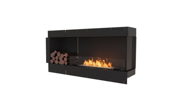 Flex 60RC.BXL Right Corner - Ethanol / Black / Uninstalled view - Logs not included by EcoSmart Fire