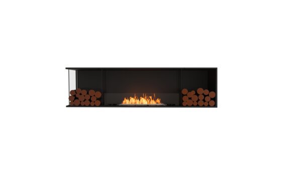 Flex 78LC.BX2 Left Corner - Ethanol / Black / Installed view - Logs not included by EcoSmart Fire