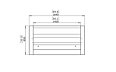 Firebox 1400CV Curved Fireplace - Technical Drawing / Front by EcoSmart Fire