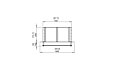 Firebox 650SS Single Sided Fireplace - Technical Drawing / Top by EcoSmart Fire