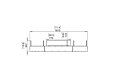 Flex 68BN.BX2 Bench - Technical Drawing / Front by EcoSmart Fire