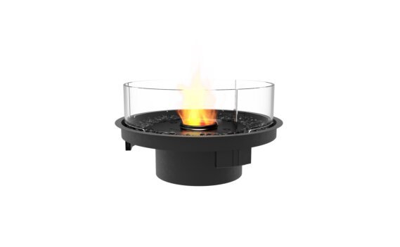 Round 20 Fire Pit Kit - Ethanol - Black / Black / Indoor Safety Tray by EcoSmart Fire
