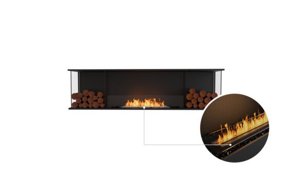 Flex 78 - Ethanol - Black / Black / Installed view - Logs not included by EcoSmart Fire