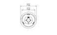 Pod 30 Fire Pit - Technical Drawing / Top by EcoSmart Fire