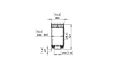 Flex 68LC Left Corner - Technical Drawing / Side by EcoSmart Fire
