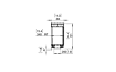 Flex 32RC Right Corner - Technical Drawing / Side by EcoSmart Fire
