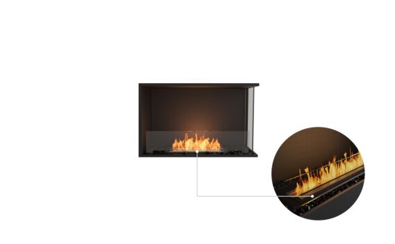 Flex 32RC Right Corner - Ethanol - Black / Black / Installed View by EcoSmart Fire