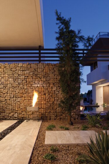 New American Home  - Outdoor fireplaces