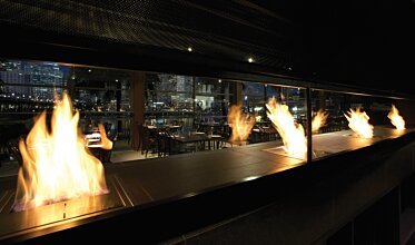 Hurricane’s Grill & Bar - Hospitality fireplaces