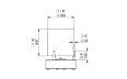 T-Lite 3 Designer Fireplace - Technical Drawing / Front by EcoSmart Fire