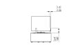 T-Lite 8 Designer Fireplace - Technical Drawing / Side by EcoSmart Fire