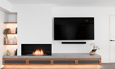 Flex 50RC.BXL Right Corner - In-Situ Image by EcoSmart Fire